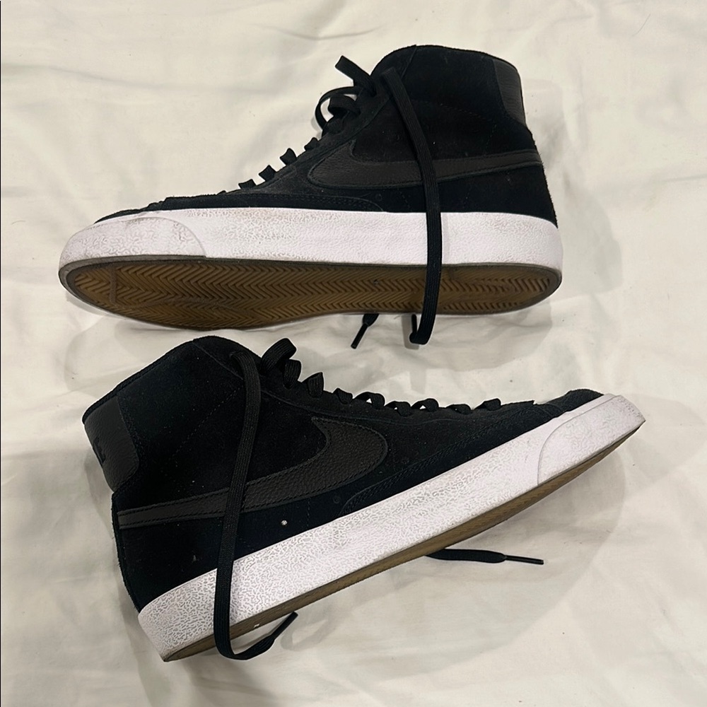 Nike Black High-Top Sneakers with White Soles